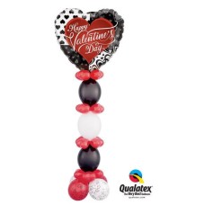 Bukiet 497 Valentine's Black Hearts Qualatex #21628 65335-2 64151 90570-4 43645-16